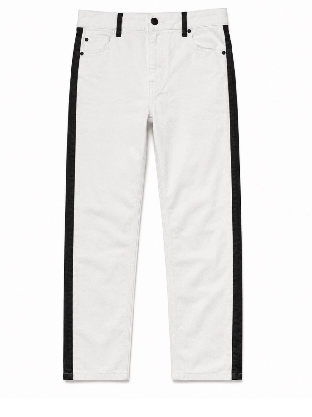 Adam Levine The Skinny White Jeans w/ Black Side Stripe 11/12 Stretch Pants